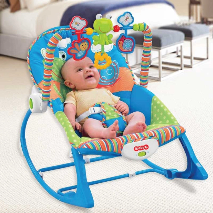 iBaby Infant to Toddler Rocker with Music & Vibration Baby Bouncer