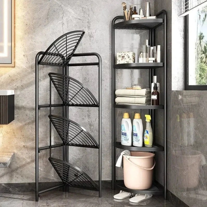 4 layer foldable corner shelves